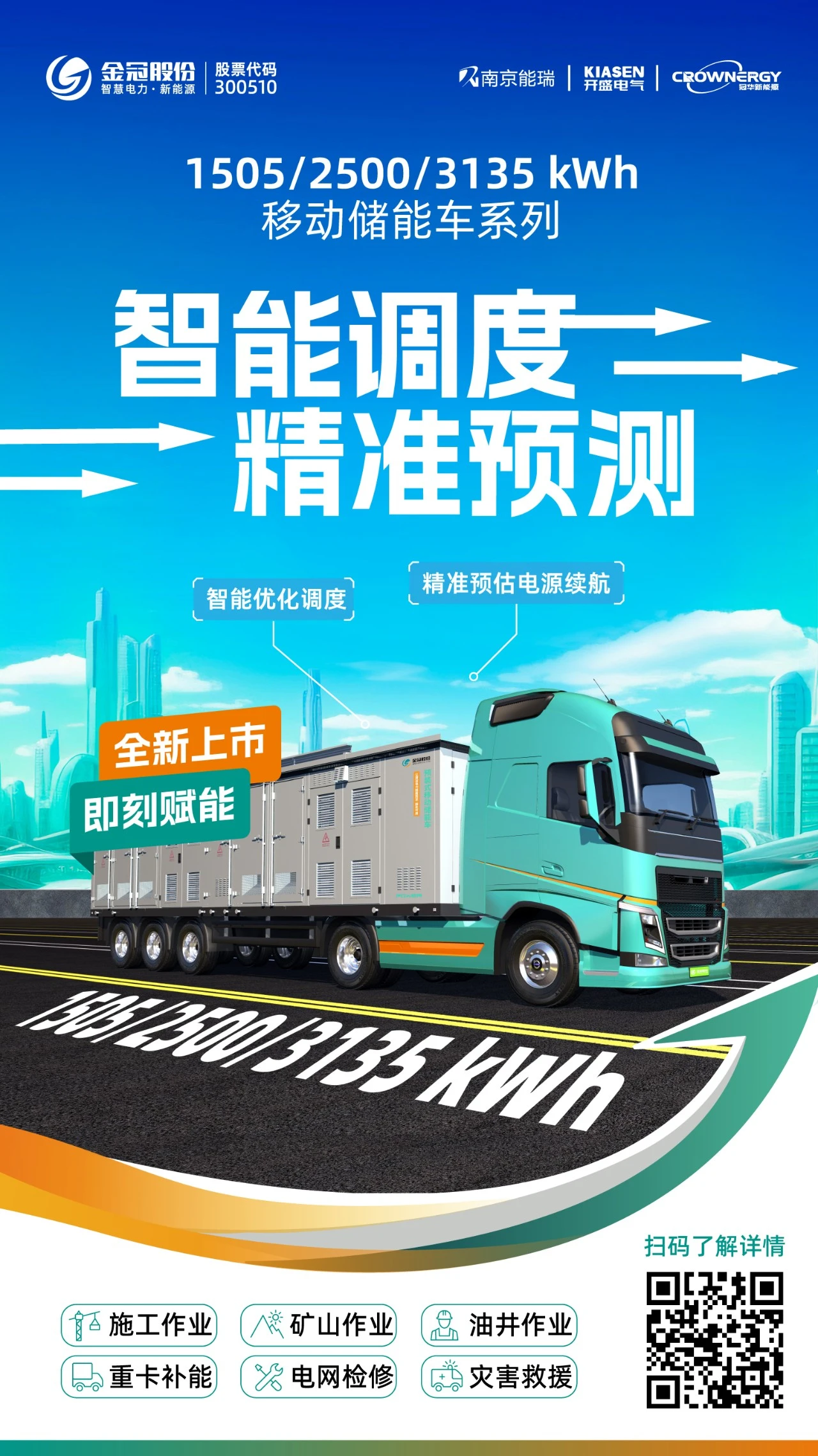 金冠股份移动储能车新品：智能高效再进化！